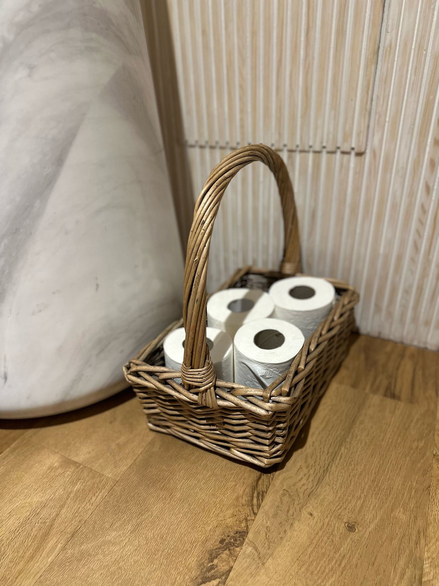 charming vintage basket with handle