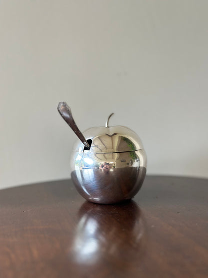Silver plated apple sauce container vintage