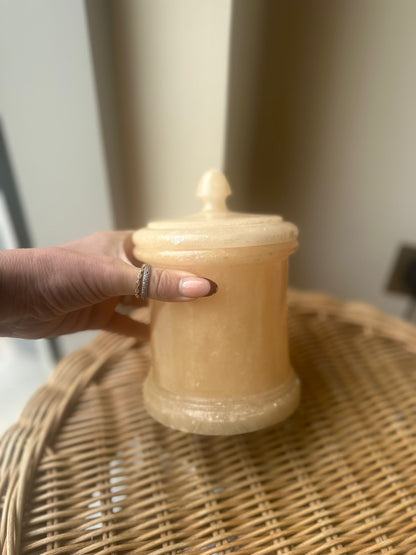 Antique 1920’s Alabaster translucent stone jar