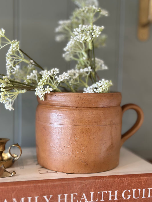 Large French pot vintage - caramel