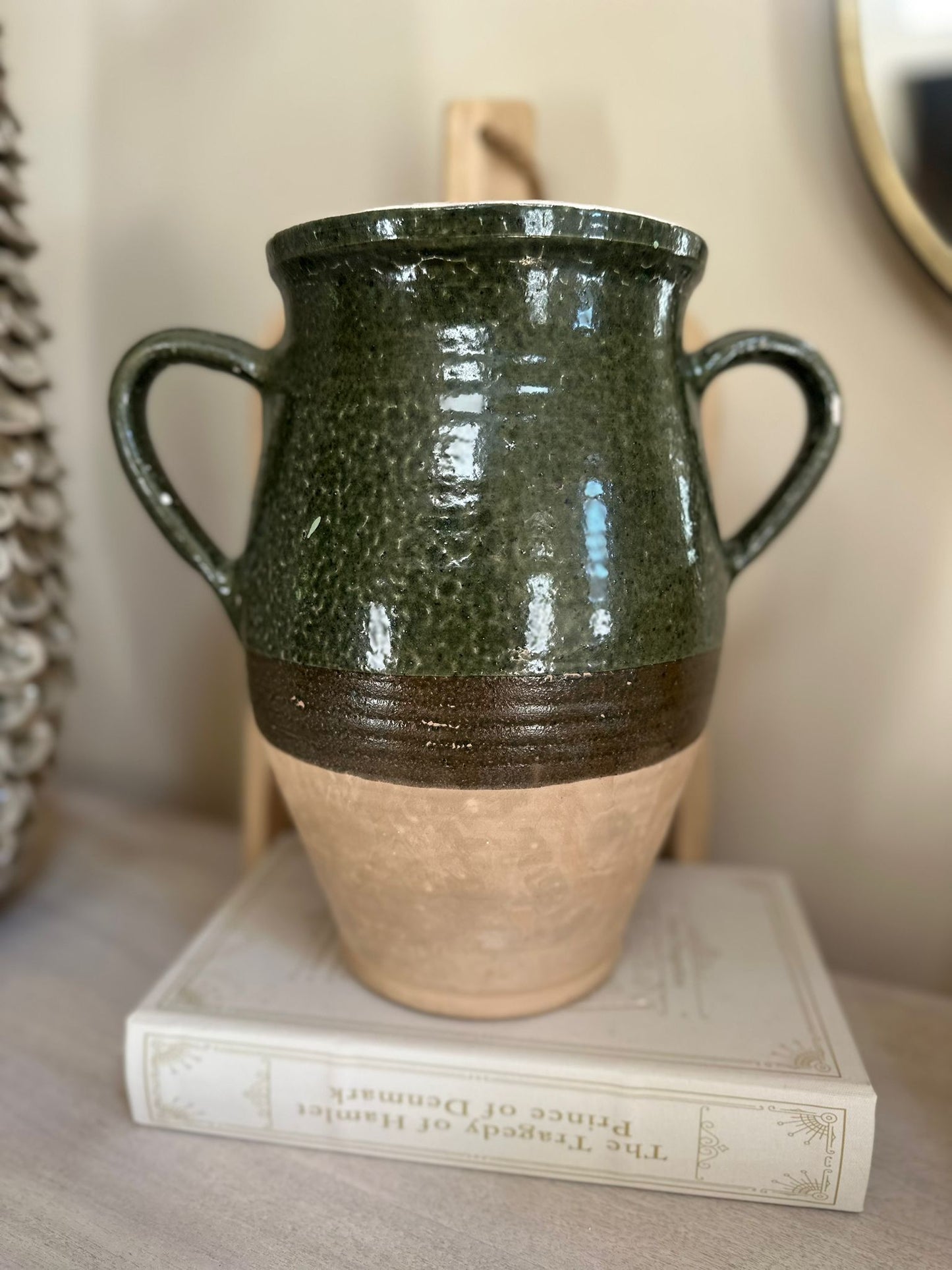 double handle olive jar large