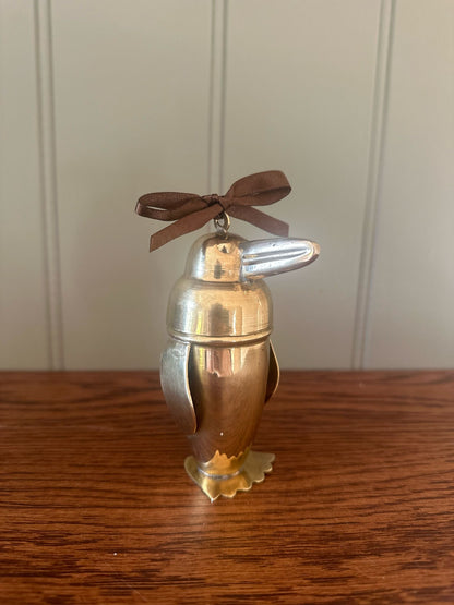 vintage brass MCM penguin vesta match case 🐧 RARE