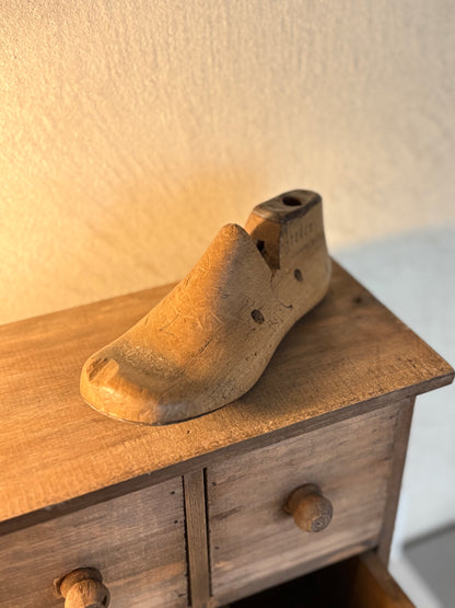 Vintage child’s shoe mould with markings