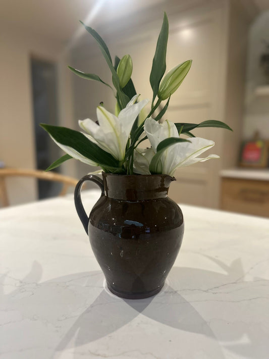 Vintage Brown glazed large jug