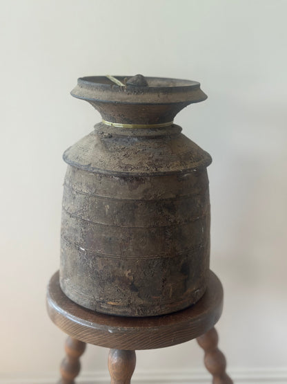Rare Indian water carrier wabi sabi with lid