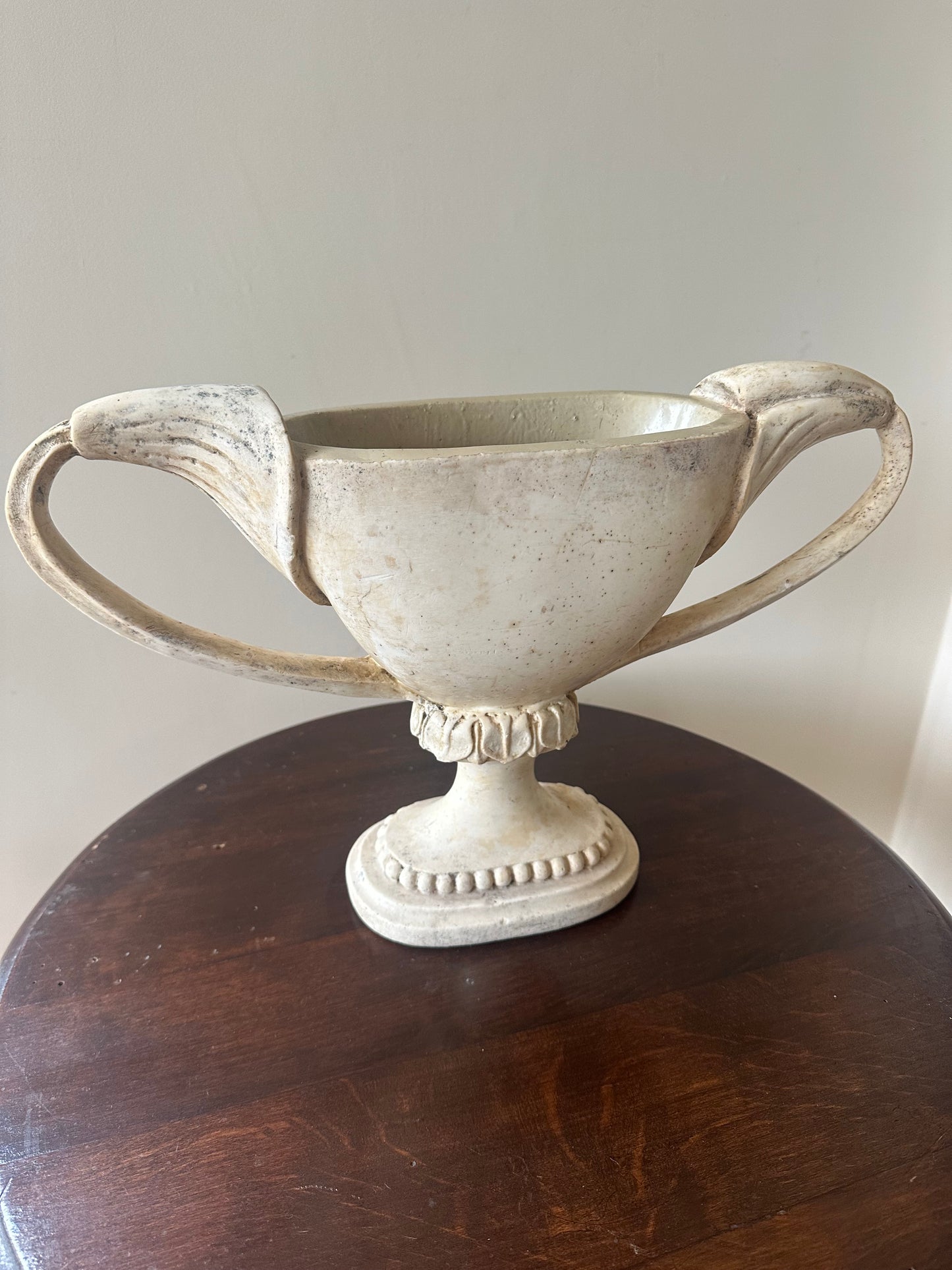 Ornate stone style mantel vase