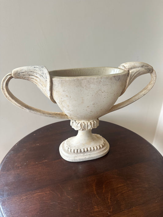 Ornate stone style mantel vase