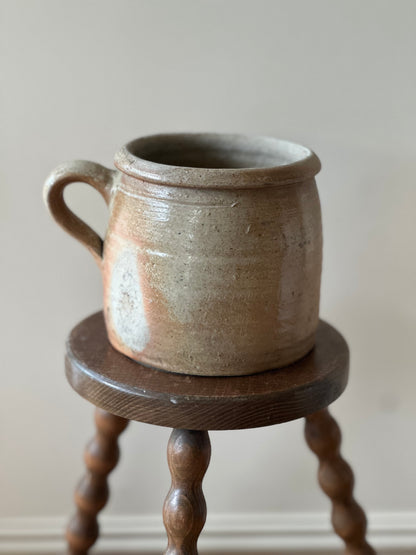French confit pot cream terracotta single handle