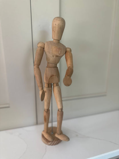 vintage artist model wooden statue muse