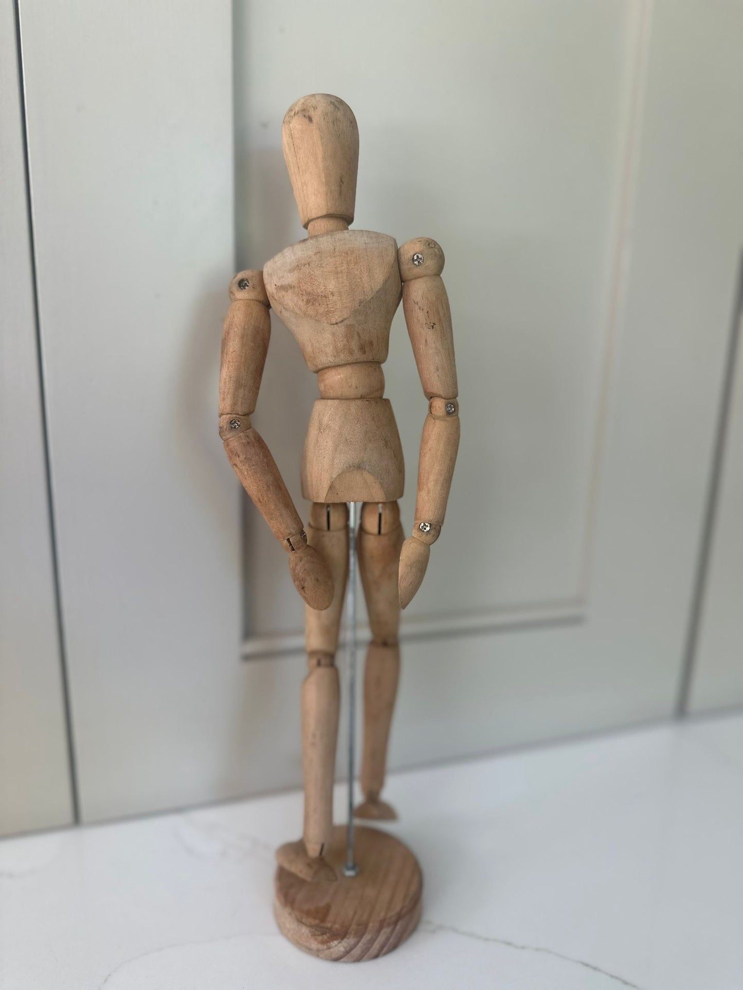 vintage artist model wooden statue muse