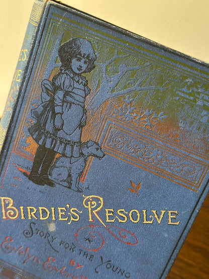 Birdies resolve vintage book very rare shelf styling ornate binding