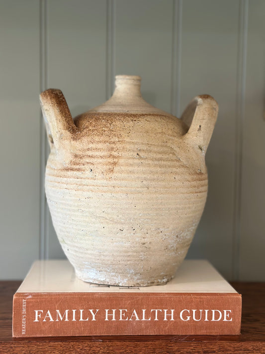 Medium French oil pot double handle