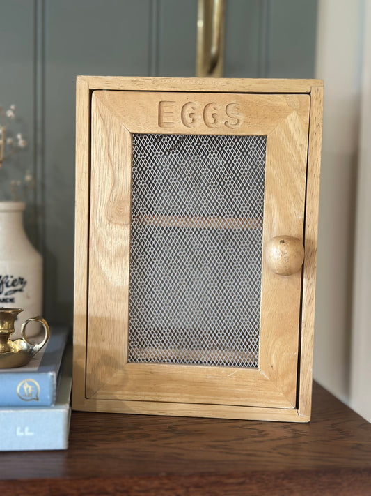 Wooden egg cupboard store