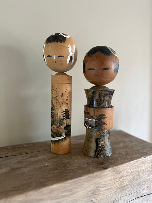 Vintage Japanese kokeshi dolls