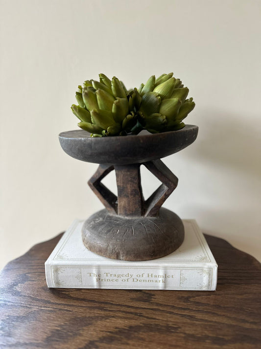 African Tonga stool wood styling vintage tribal