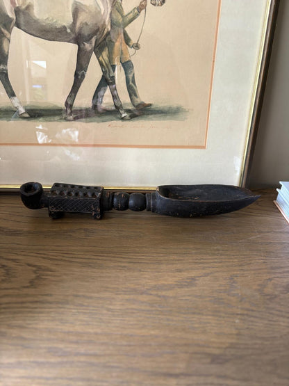 Vintage wooden tribal art spoon scoop for styling