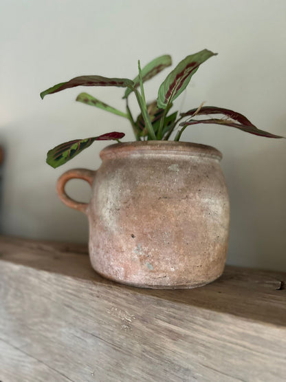 Vintage French terracotta confit pot