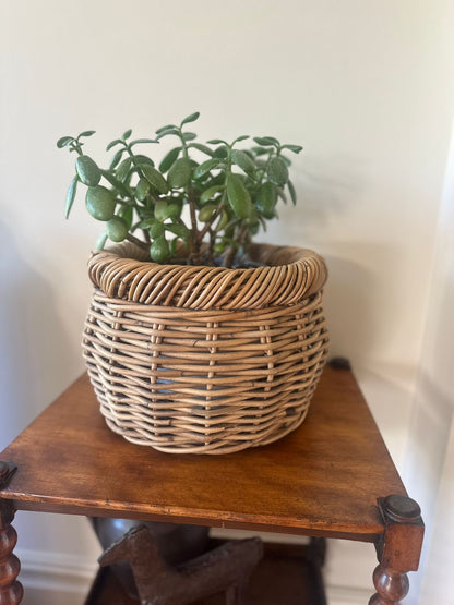 large wicker planter vintage very solid