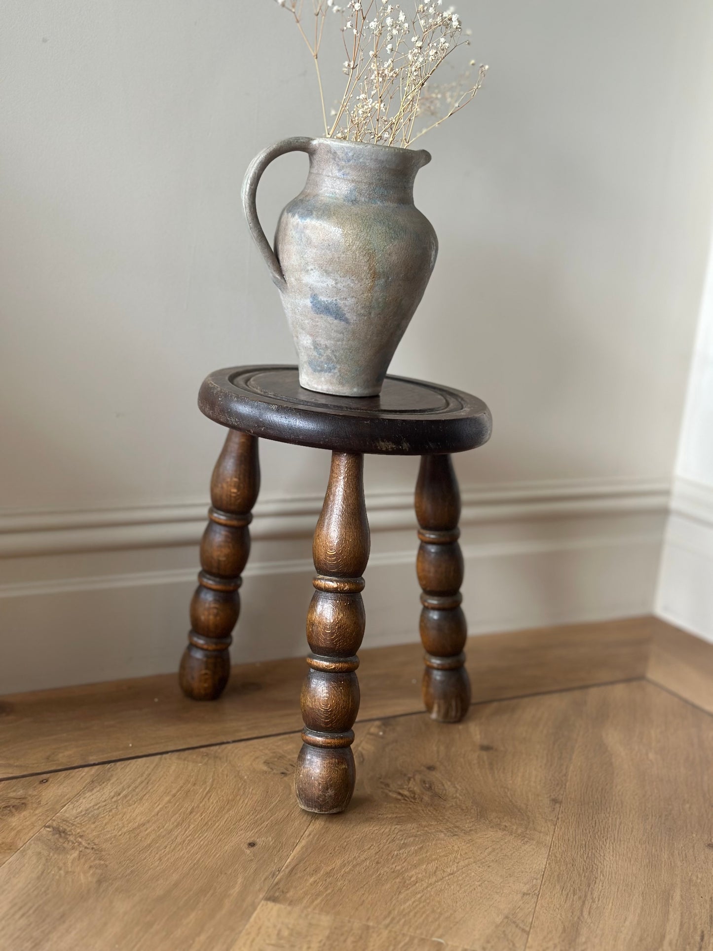Vintage French bobbin stool