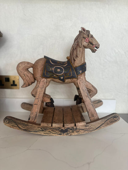 Vintage Folk art Swedish rocking horse large