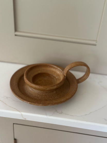 vintage studio pottery chamberstick 🕯️