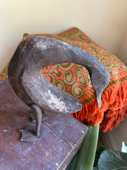 Vintage rustic original scratch made duck goose