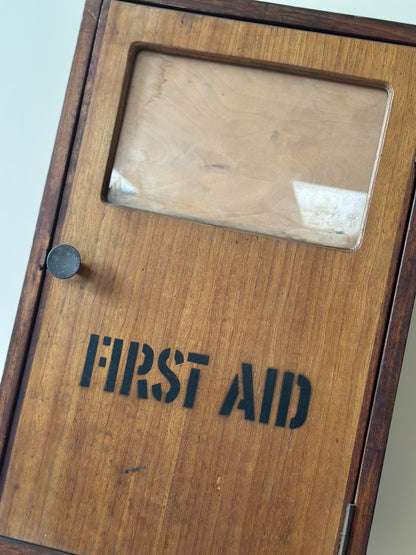 First aid cabinet vintage wall mount