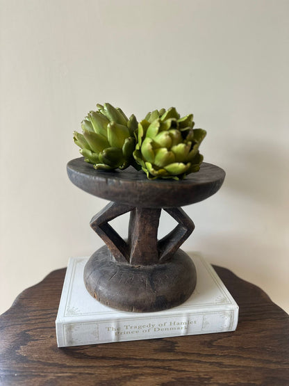 African Tonga stool wood styling vintage tribal