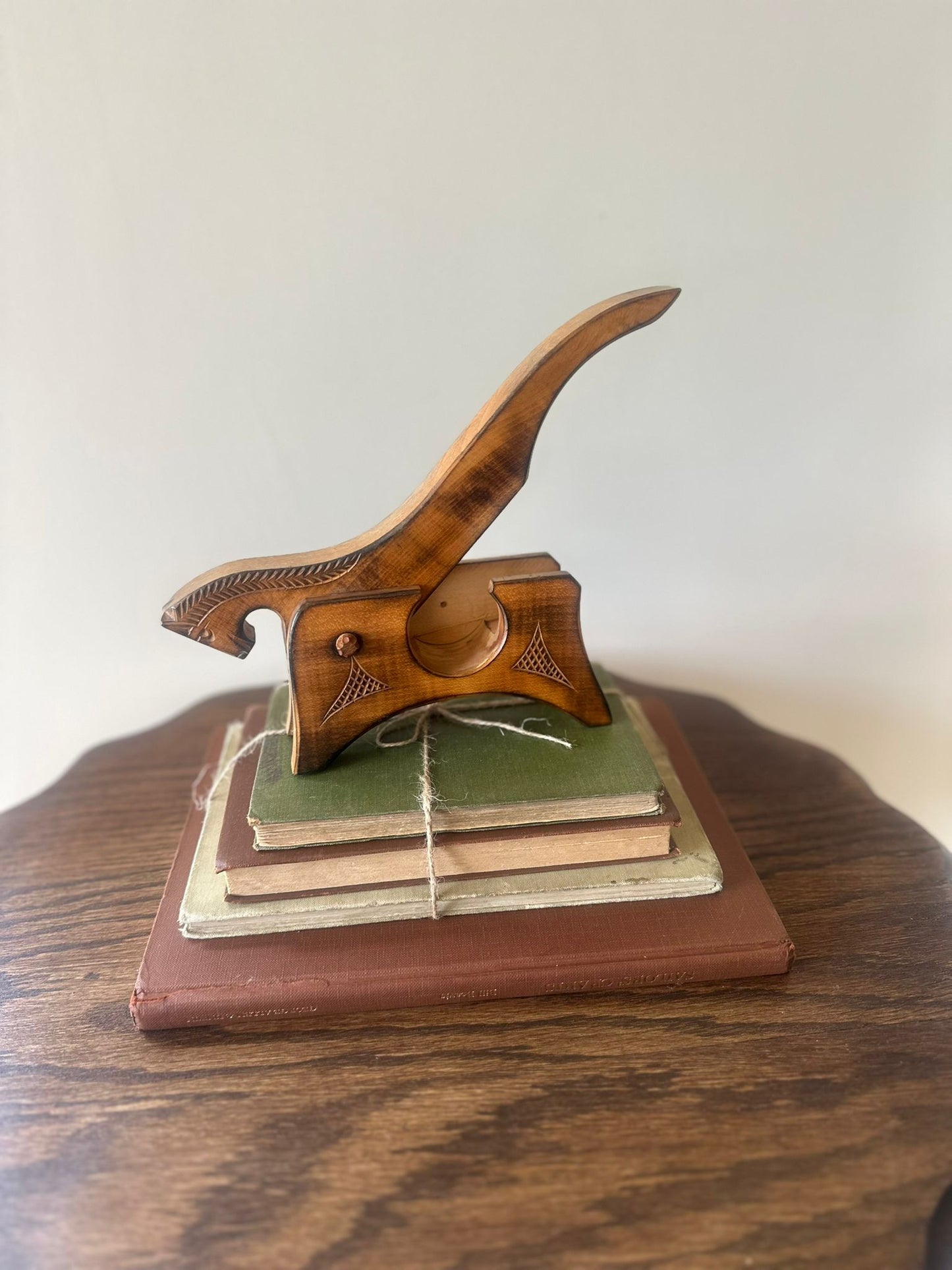 Vintage Folk art Swedish nutcracker horse wooden Rare