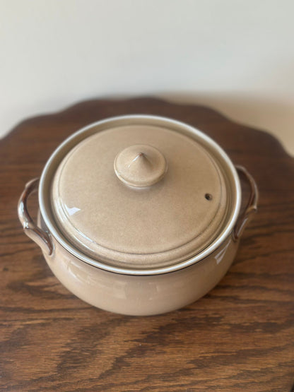 Denby vintage casserole covered dish pot with lid neutral style