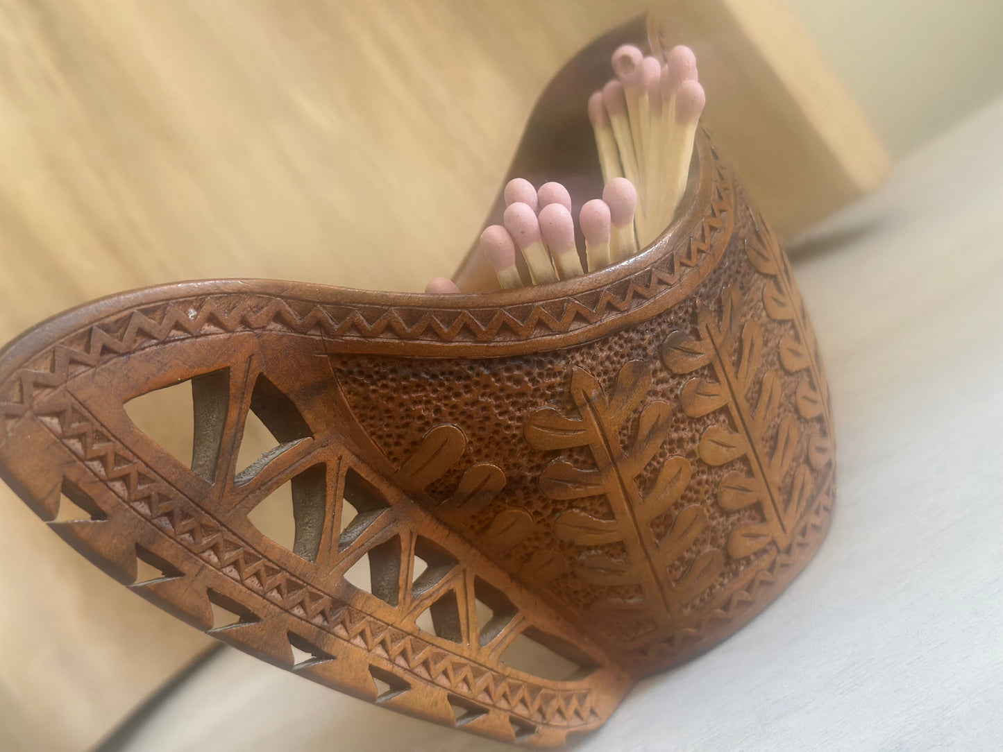 Vintage Swedish wedding/ shepards cup - match holder