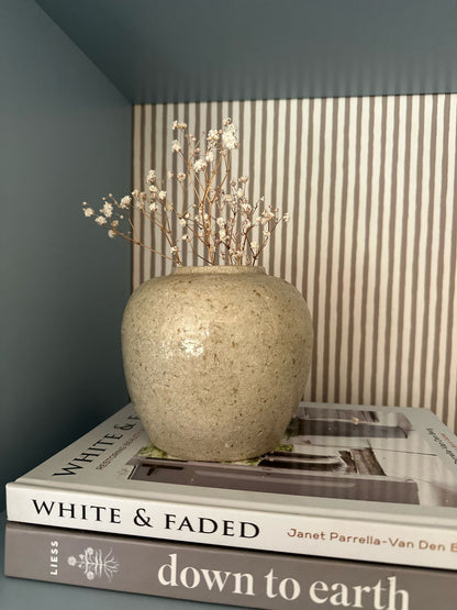 medium ginger jar neutral vintage