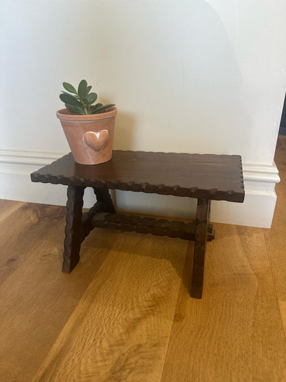 scratch built vintage stool table plant stand