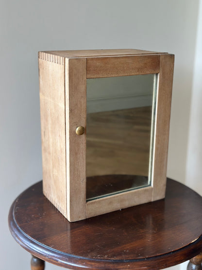 Vintage wooden bathroom cabinet