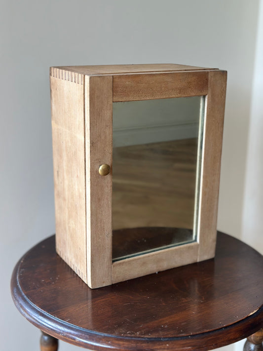 Vintage wooden bathroom cabinet