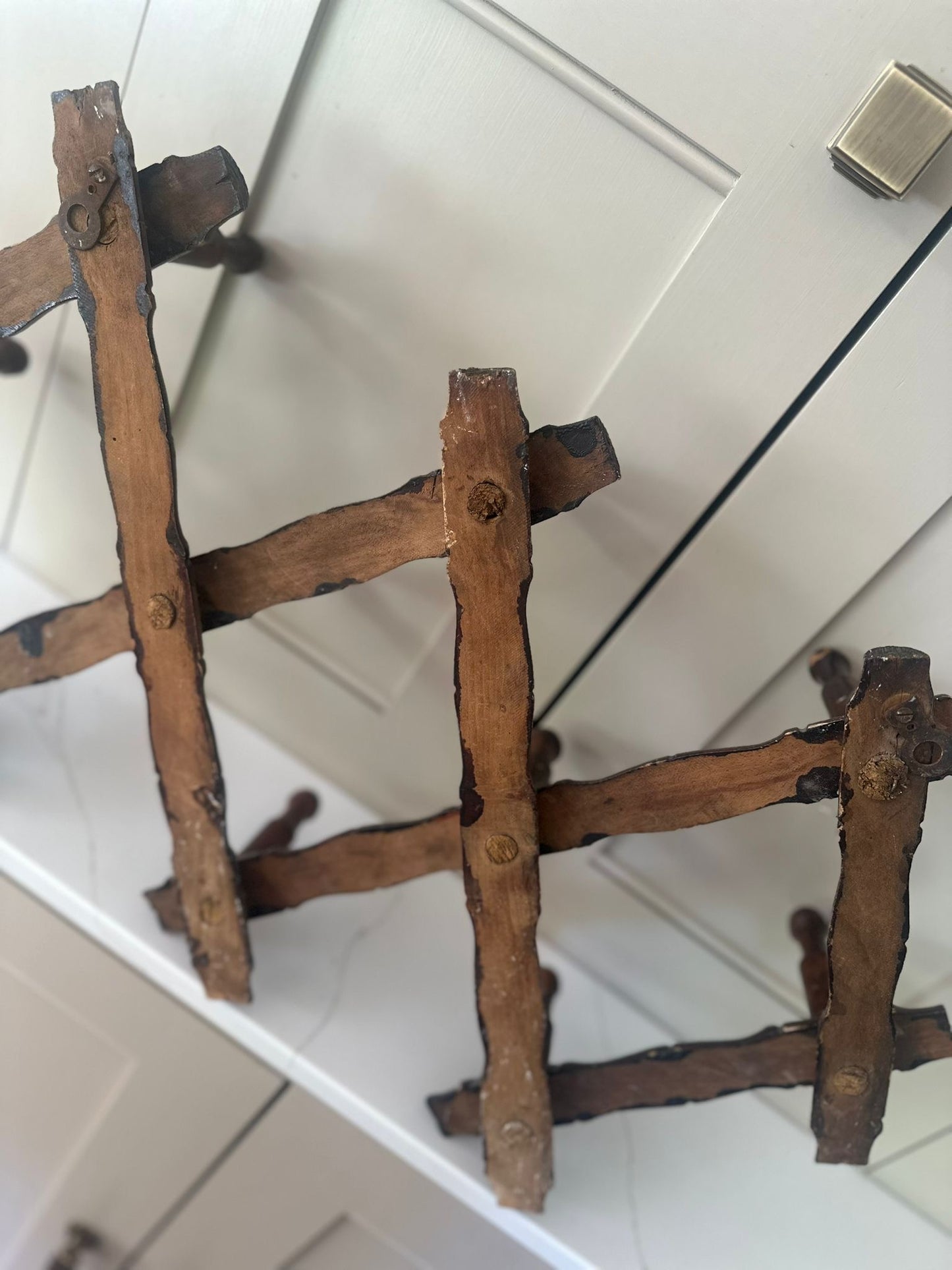 vintage French coat expandable hook bamboo style