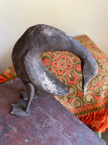 Vintage rustic original scratch made duck goose