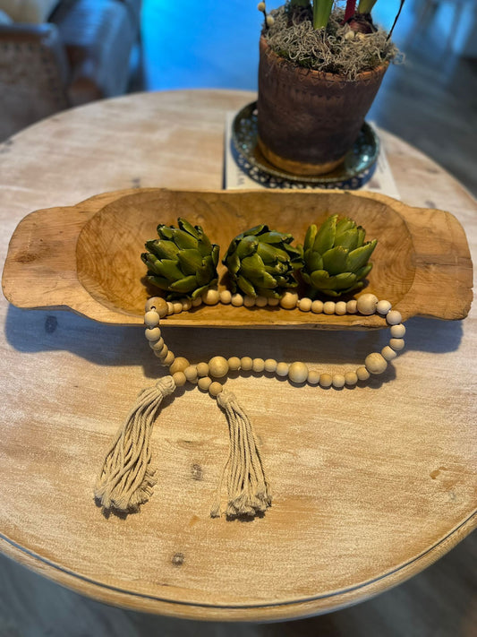 Vintage wooden dough bowl