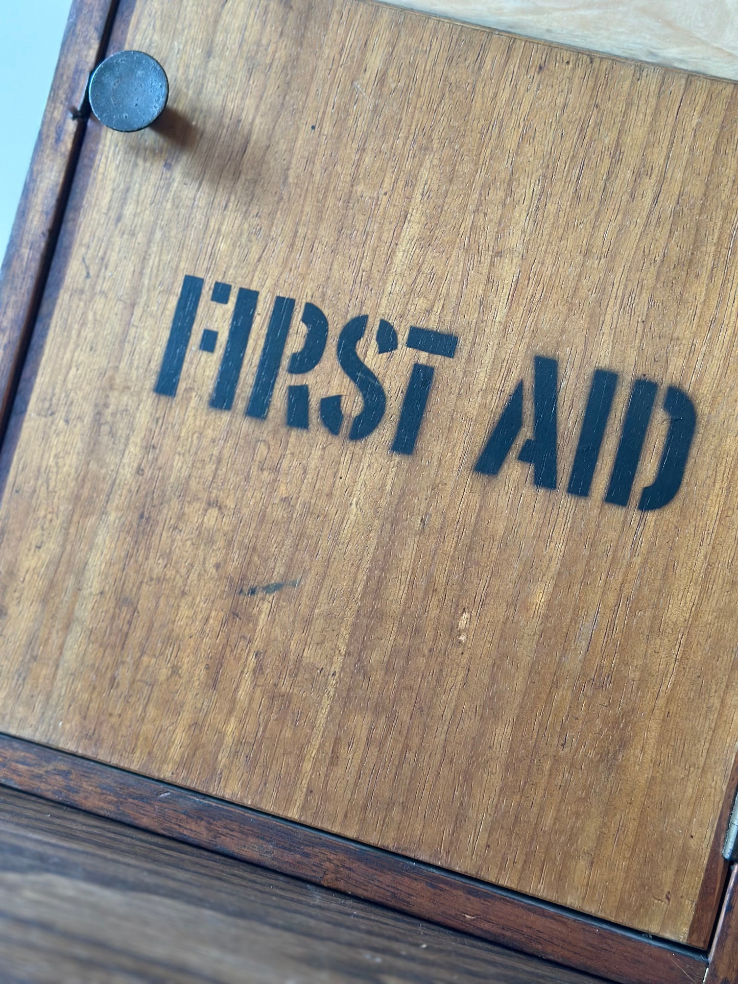 First aid cabinet vintage wall mount
