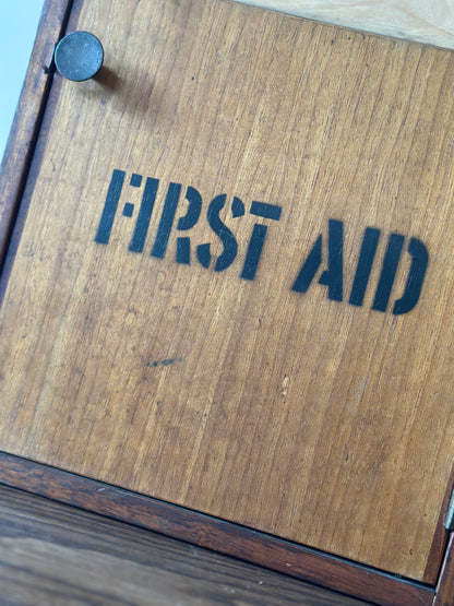 First aid cabinet vintage wall mount