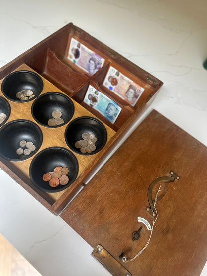 Antique railway conductor till lockable