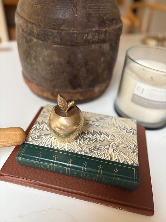 Vintage brass apple bell for styling