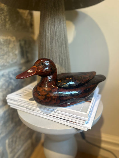 Vintage Whimsical ceramic duck trinket dish
