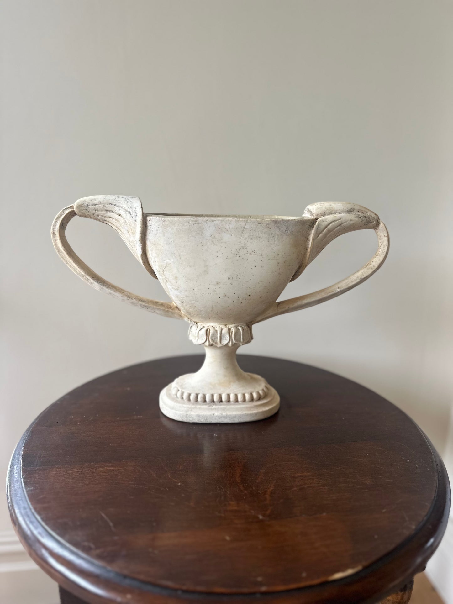 Ornate stone style mantel vase