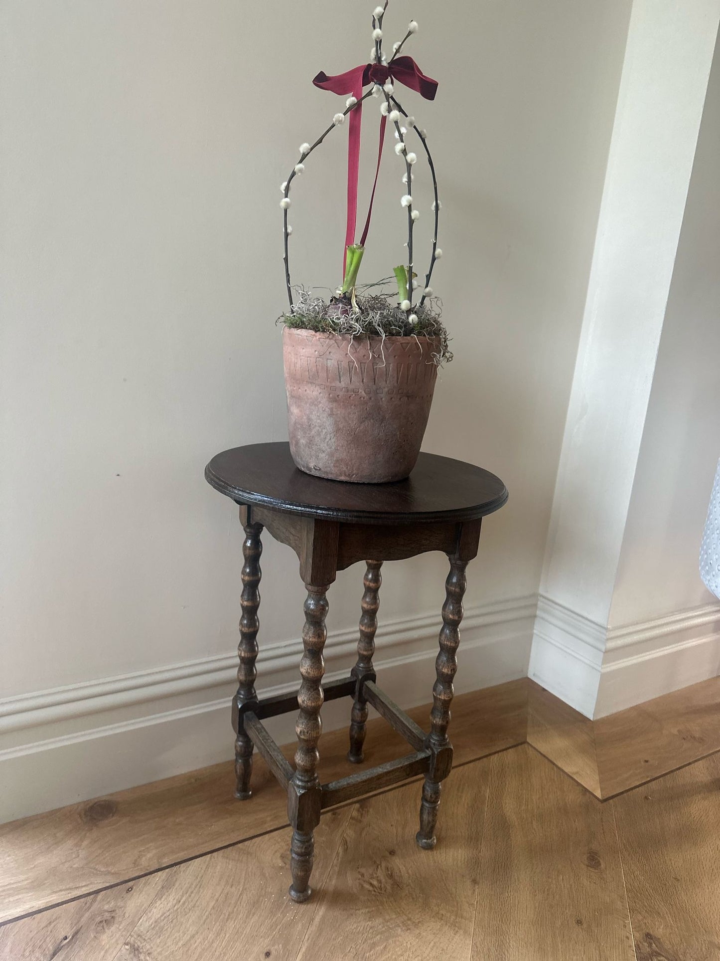bobbin leg side table plant 🪴 stand