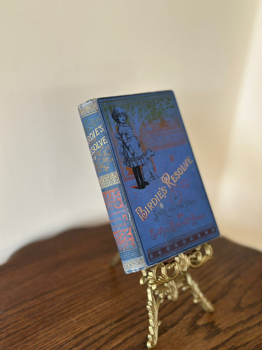 Birdies resolve vintage book very rare shelf styling ornate binding