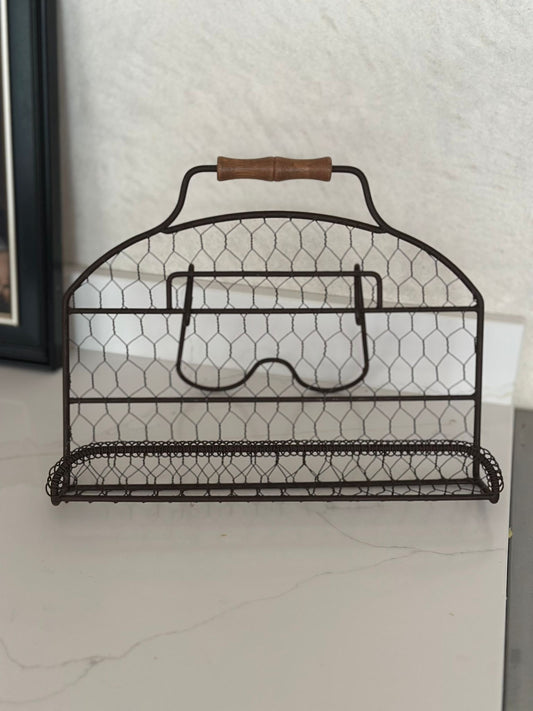 Vintage Recipe book holder wire country house Rustic cookbook stand