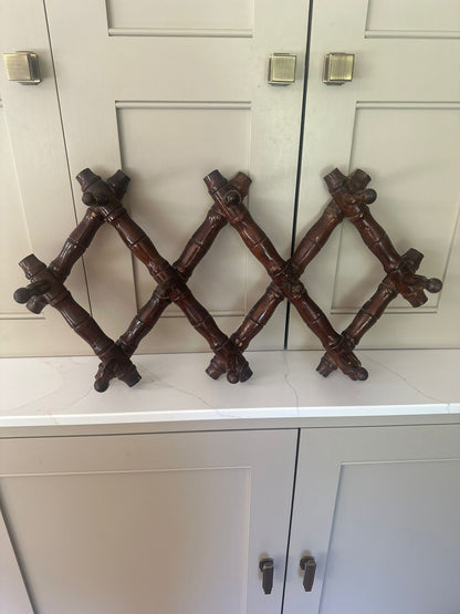 vintage French coat expandable hook bamboo style