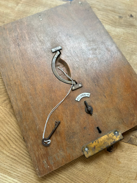 Antique railway conductor till lockable