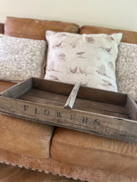 flower trug - tray green house